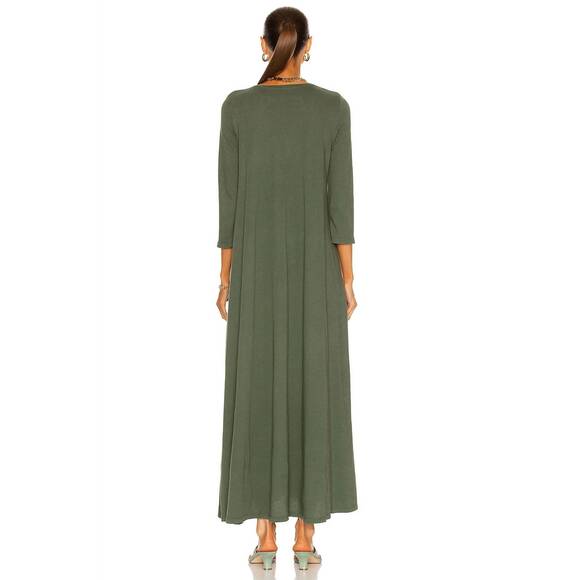 NEW RAQUEL ALLEGRA drama maxi dress in army green - Picture 2 of 3